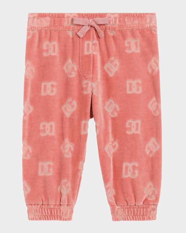 Girl's Interlocked Logo-Print Sweatpants, Size 12M-30